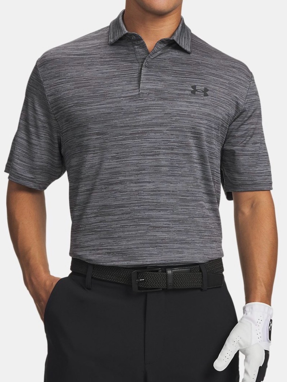 Under Armour Men’s Loose Fit Heatgear Gray / Black Short Sleeve Shirt Size XL